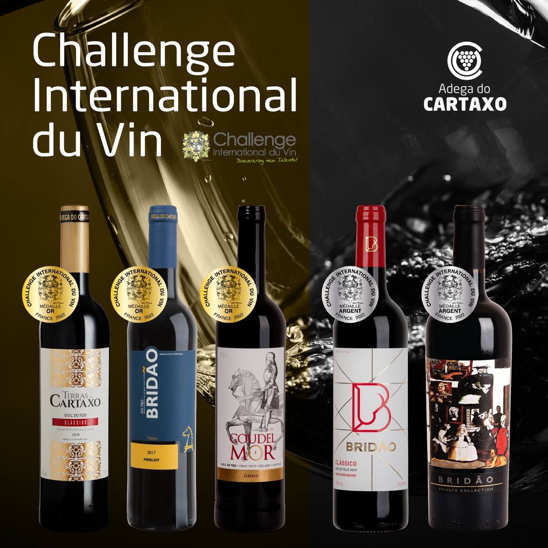 Foram 5 as medalhas conquistadas no Concurso Challenge International du Vin