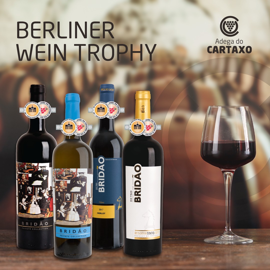 Adega do Cartaxo premiada com 4 medalhas de ouro no concurso Berliner Wine Trophy 2022