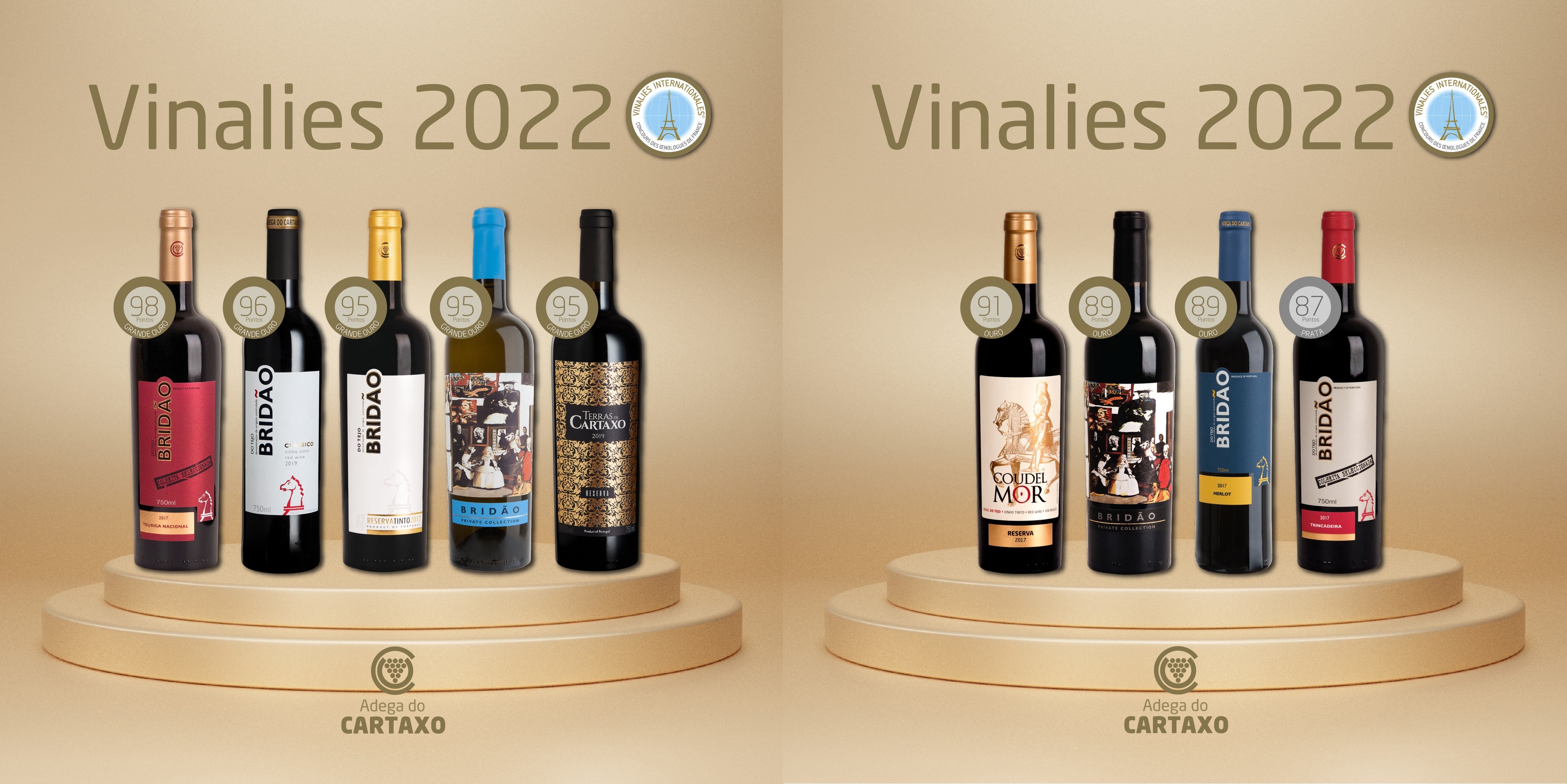 O concurso Vinalies Internationales 2022 premiou 9 vinhos da nossa Adega