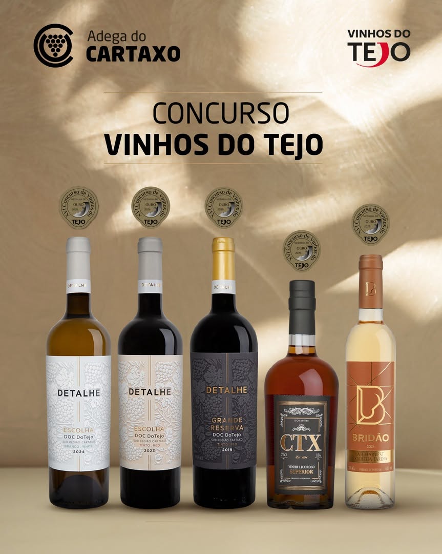XVI Concurso dos Vinhos do Tejo com a Medalha de Ouro a 5 dos nossos vinhos
